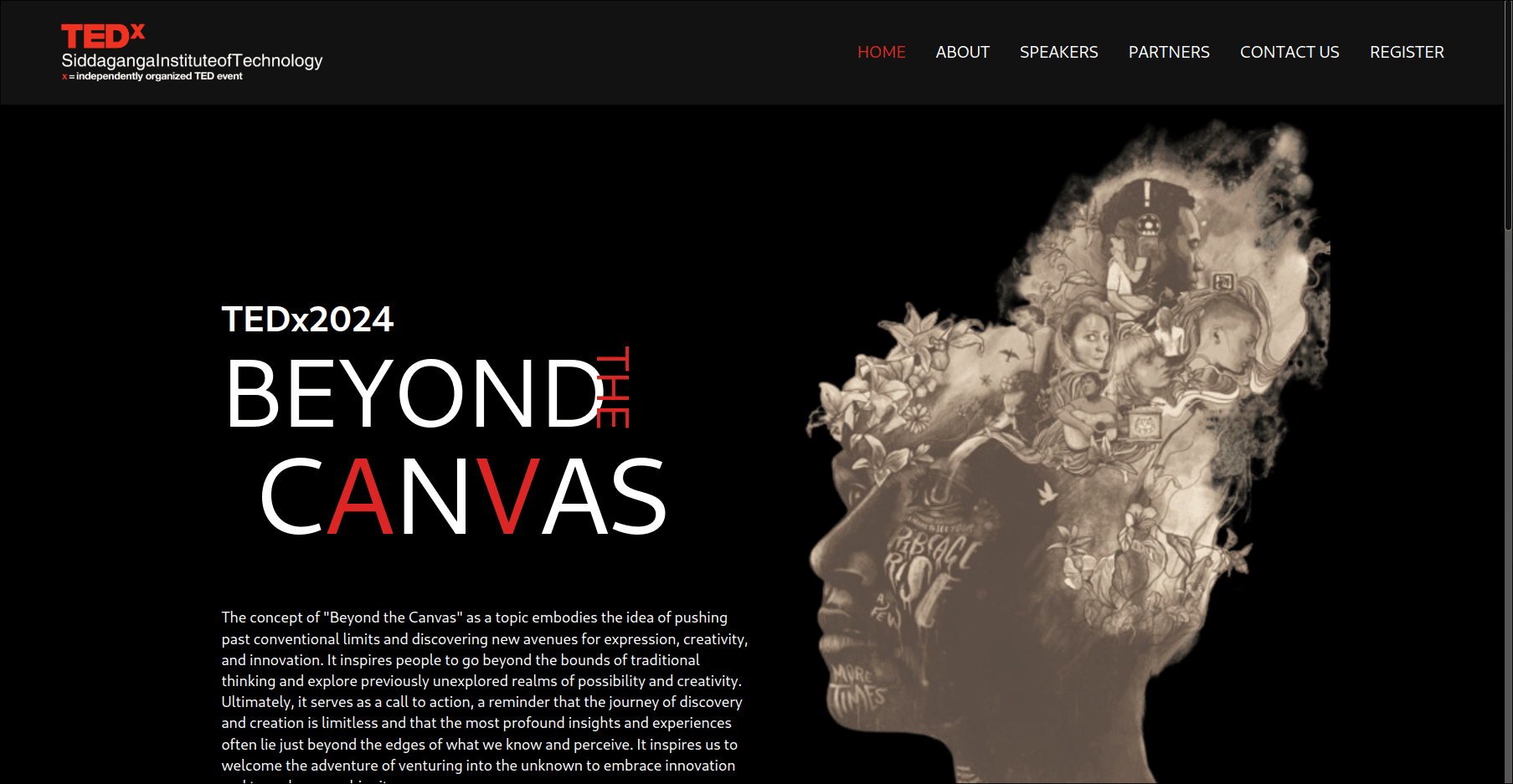 TEDx Website Screenshot
